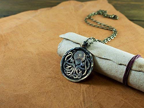 Baldur Jewelry - Handcrafted H.p. Lovecraft Cthulhu Octopus Necklace Pendant Jewelry Amulet Made Solid Brass Casting - Necklace For Men And Women #TOP1