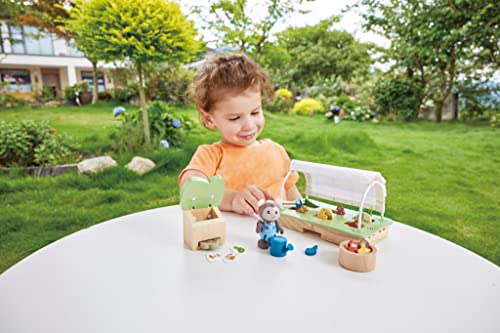 Hape Green Planet - Marco E La Serra Biologica - Set Di Gioco Per Piccoli Amanti Della Natura Dai 3 Anni In Su Con Personaggi, Serra E Ortaggi - 6