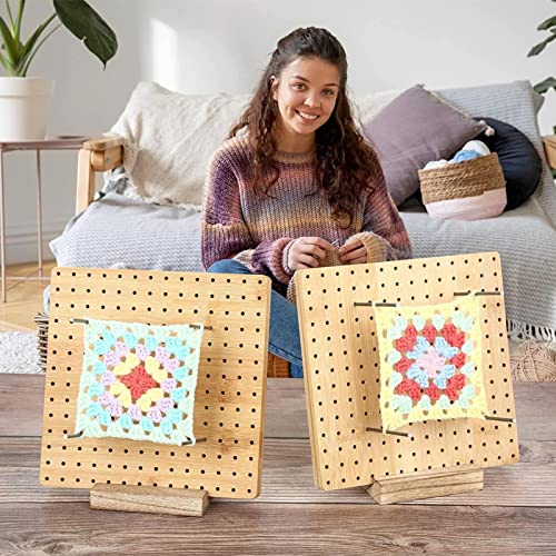 Fovolat Granny Square Blocking Board - Tábuas de Bloquear para Crochê | Tapete de bloqueio de tricô