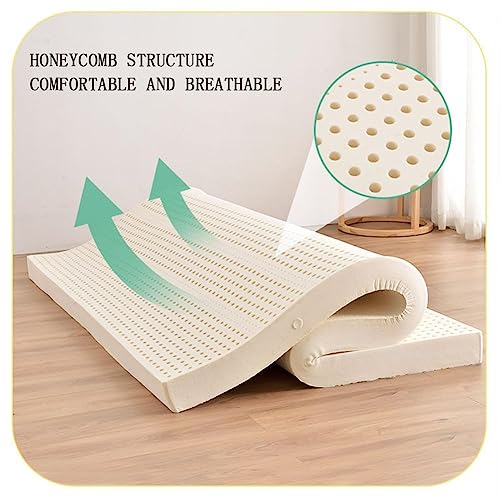 Topper de látex natural 90x190 cm para aliviar dolor de hombros y caderas 6