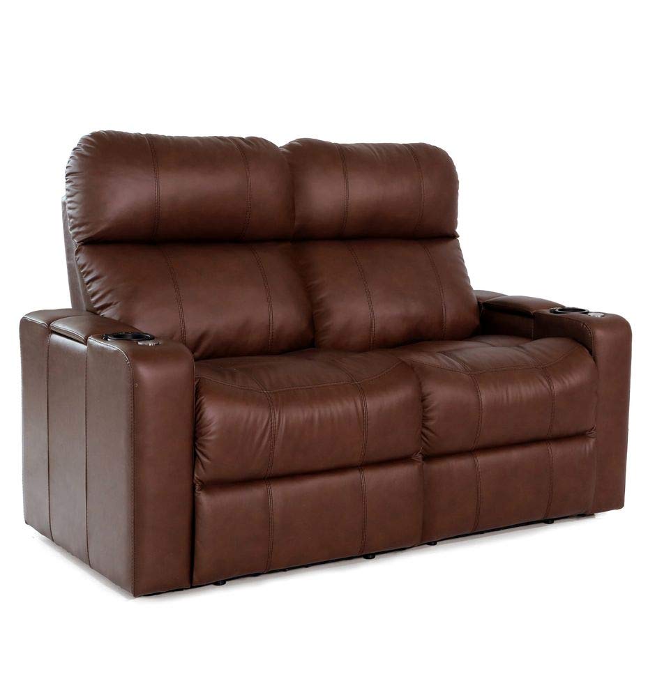Kinosessel Baron - 2 Sitzer Loveseat - Premiumleder, elektrisch verstellbar, LED Becherhalter, Ambientebeleuchtung, Kinosofa, Kinositz - sofort lieferbar