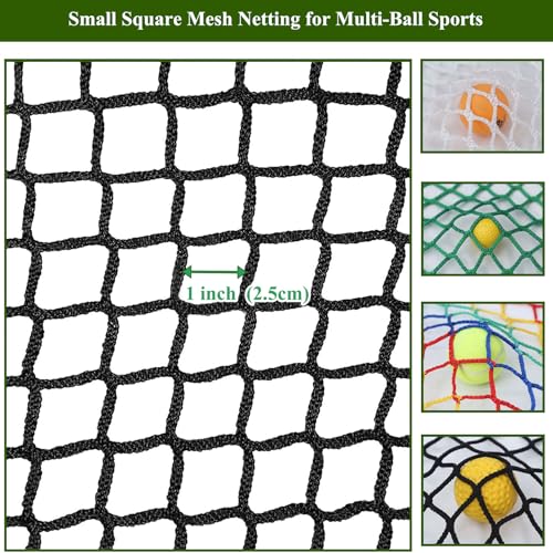 Kindersicherheitsnetz für Spielplätze,Balkon Treppengeländer Schutznetz,Sturzsicherungsnetz für Sportgeräte Spielzeug,Knotenfreies Polyester Ladungssicherungsnetz(3mx3m),schwarz