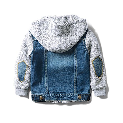 LJYH Boys' Basic Denim Trucker Jackets Children Fall Hoodies Trendy Jeans Coats2
