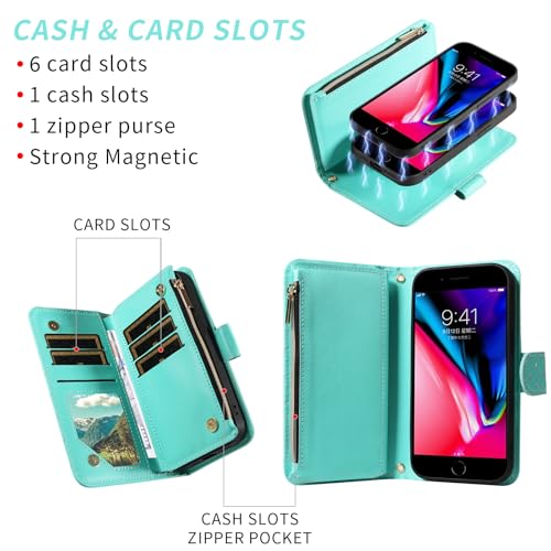 Housse de protection iP 7 Plus Asuwish couleur bleu sarcelle