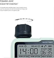Vista 5 de Temporizador de rociador, temporizador de agua para manguera de jardín, temporizador de manguera de agua programable al aire libre, modo de bloqueo