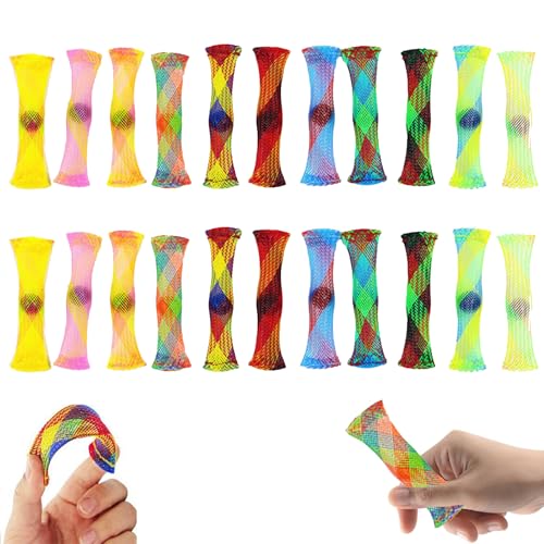 20 PCS Marble Fidget Toys, Marble Mesh Fidget Toy, Marble Mesh, Marble Fidget Anti Stress Toys, Soothing Toy Which Helps Improve Focus Stress and Anxiety (Random Color)