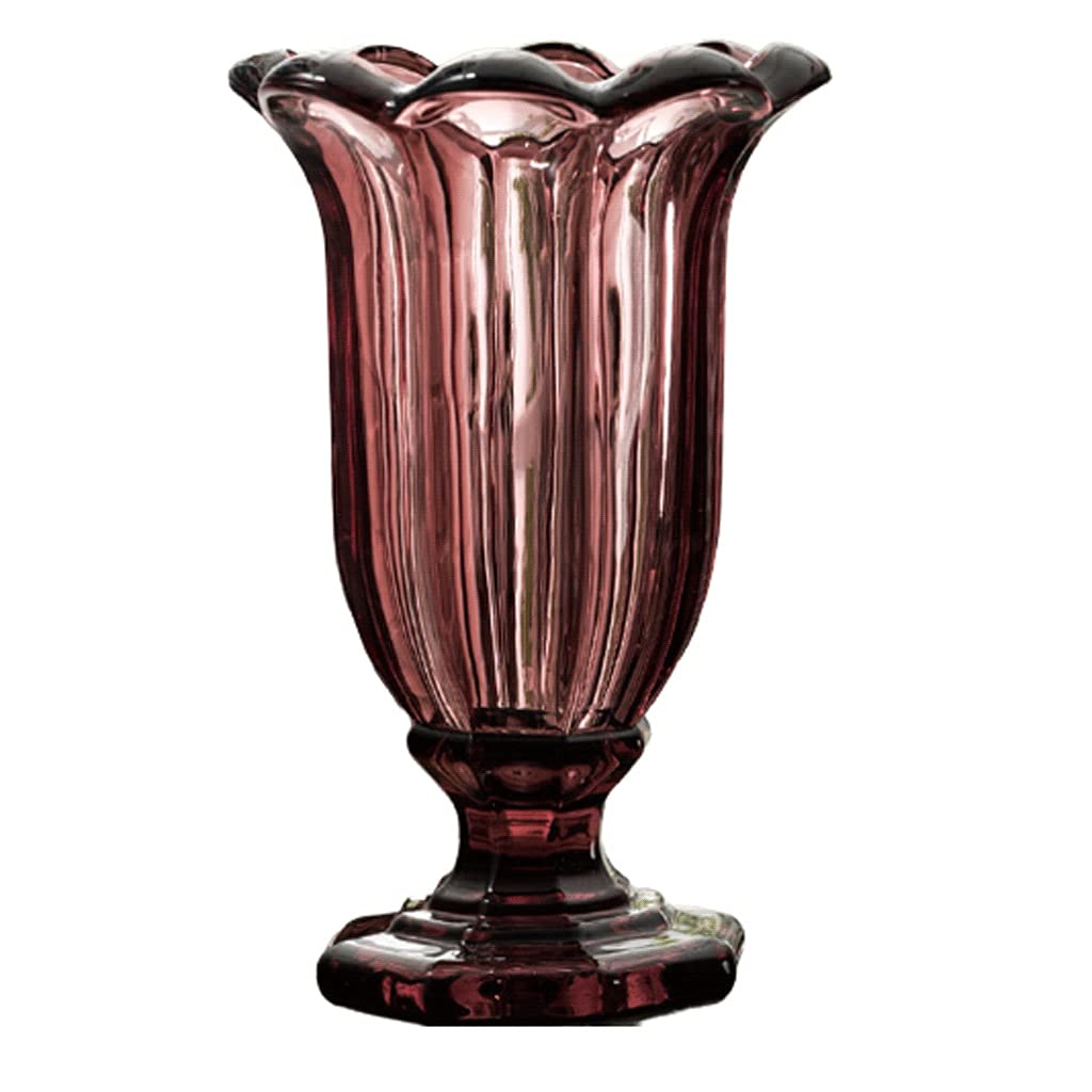 Ngdfgr Pink Vase Glass Flower Vases For European Style Terrarium Decor Home Office Wedding Party Gift Table Centerpieces Decorative Minimalism ( S),-S