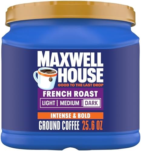 Maxwell House Ground Coffee, French Roast Dark Roast, 25.6 oz Canister