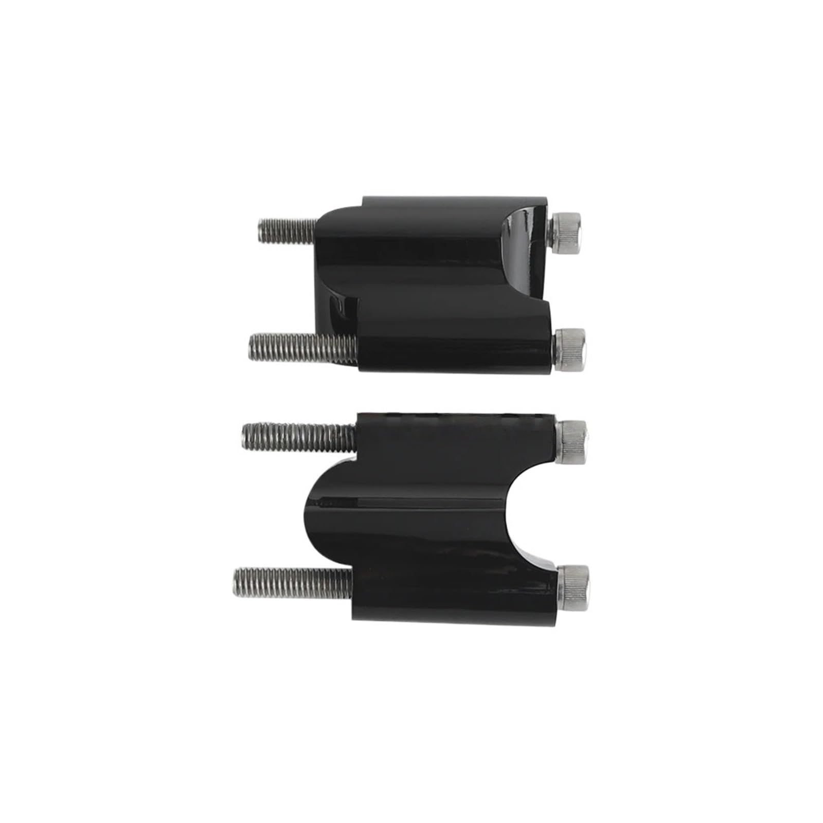 VNSMM 25mm Bar Clamp Mount Bolt Risers 1" 2" Riser Extension Block Fit For Harley Sportster XL 883 1200 XL48 XL883 2010-22(Black)