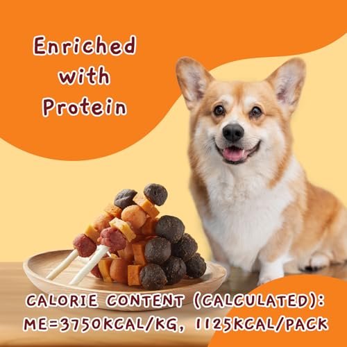 Image of Jungle Calling Dog Treats, Multi-Flavor Kabob Dog Snacks, Edible Dog Kabobs, Made with Chicken, Duck, Beef, Sweet Potato and Pumpkin, Rawhide Sticks for Dogs
