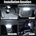 Car Interior Light LED Car Reading Light Rear Seat Trunk Ceiling-Mounted Roof Lights 7 Colors 3 Modes Ambient Lights, Multi-Function Touch Sensitive Lights