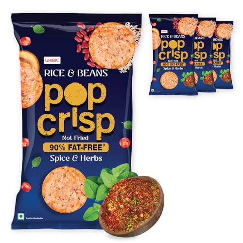 Image of UNIBIC RICE & BEAN POP CRIPS (HERB) 12 X 4 X 40G