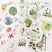 Produktbild 6 Blatt Spring Green Adhesive Stickers Dekoratives Album Tagebuch Stick Label Hand Account Decor Briefpapier