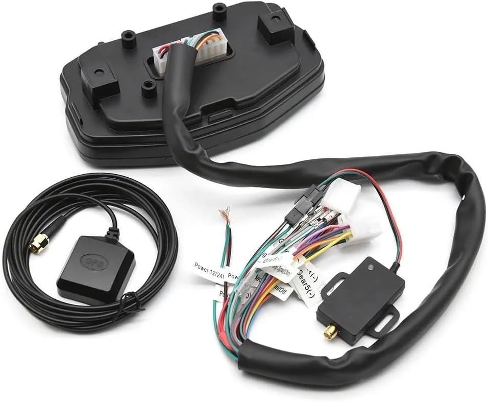 Motorcycle Odometer Gauge Motorcycle Digital Odometer Tachometer With Adapter Fuel Level Water Temperature Gauge For 2/4 Cylinder