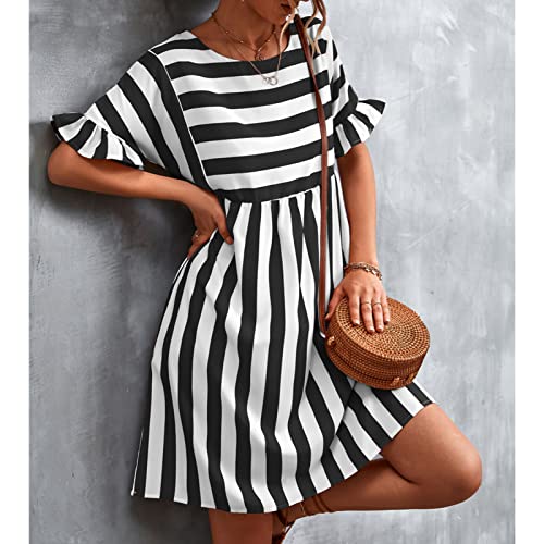 Abito Longuette da Donna Casual con Volant a