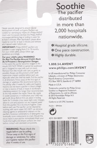 Philips Avent SCF190/01 Soothie 0-3mth Green/Green, 2pk