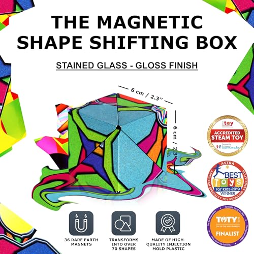 Image of Shashibo DODECA Magnetic Puzzle Cube, Sensory Fidget Toy for Adults & Kids, Stress Relief Fidget Toy for All Ages, Cool Fidget Toys for Desk, Shape Shifting Box, 100+ Possible Shapes