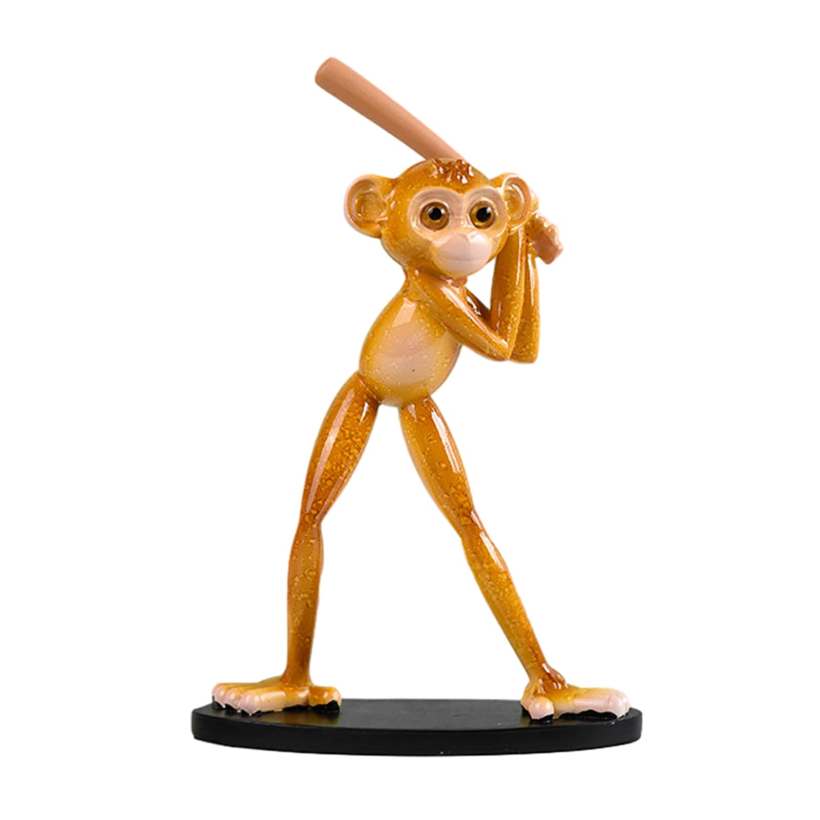 Virelynx Cute Yoga Monkey Resin Figurines – Funny Animal Statue Decor for Home Shelf TV Stand Wine Cabinet Entryway, Creative Desktop