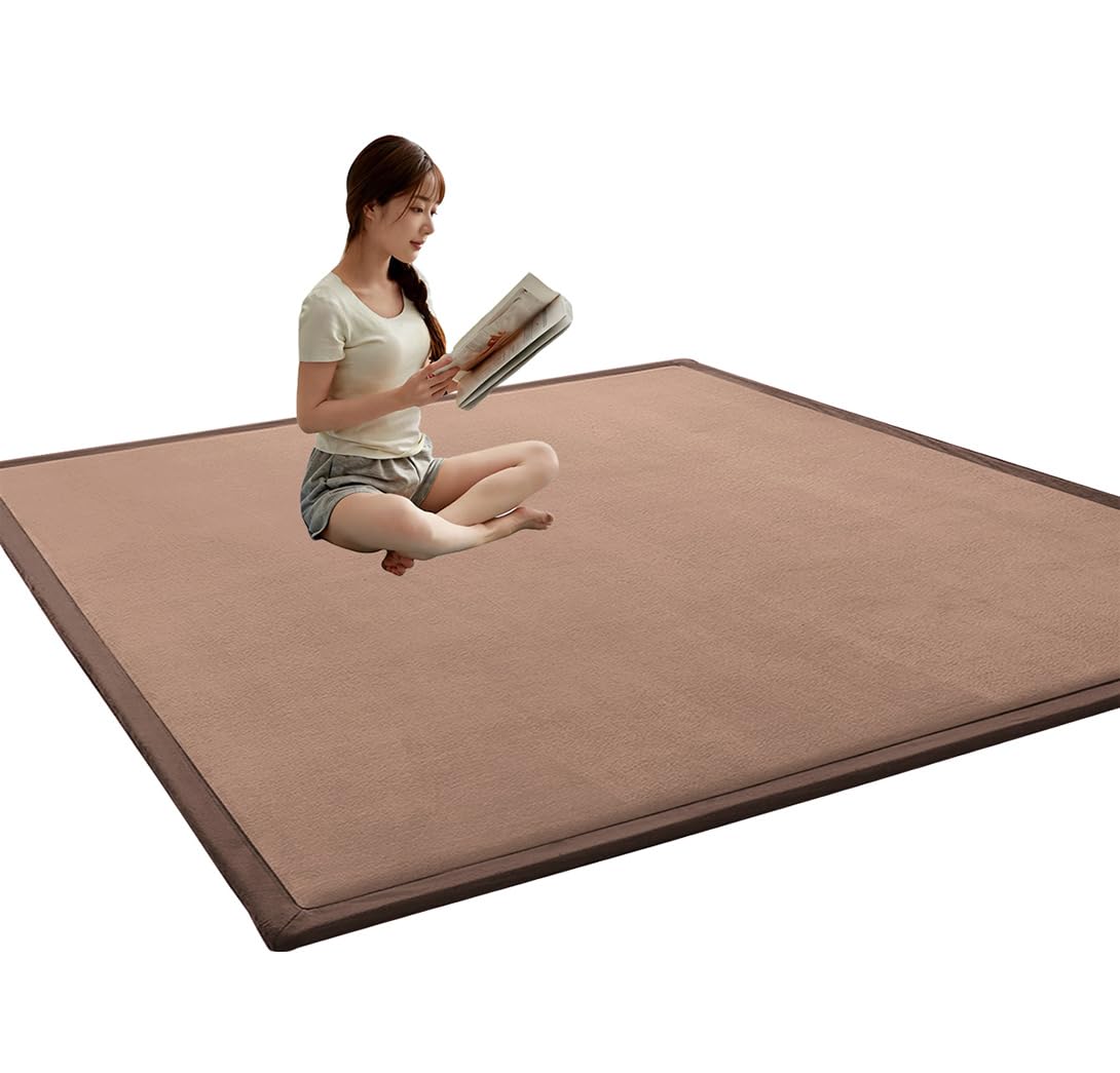 Tapis de jeu antidérapant GGoty épais de 2 cm en velours pour chambre d'enfant