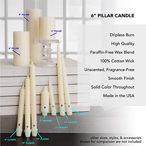 Colonial Candle Unscented Pillar, 3x6, Purple