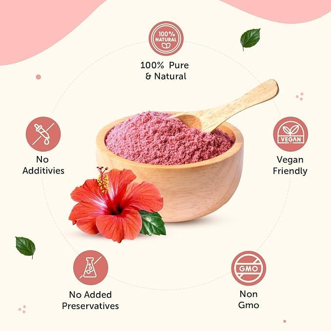 Miniatura 2 de Organic Hibiscus Powder For Women & Men (100 gm, Pack of 1)