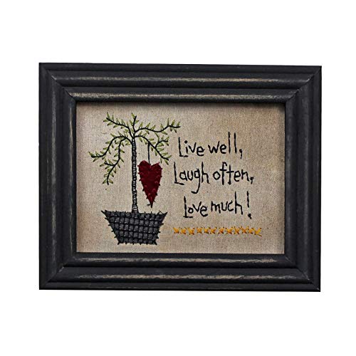 CVHOMEDECO Vintage Stickerei Rahmen Wandbehang 22,2x17cm