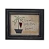 Cvhomedeco primitives vintage live well laugh often love much stitchery frame wall hanging decoration art 8 34 x 6 34 inch  urban country home decor