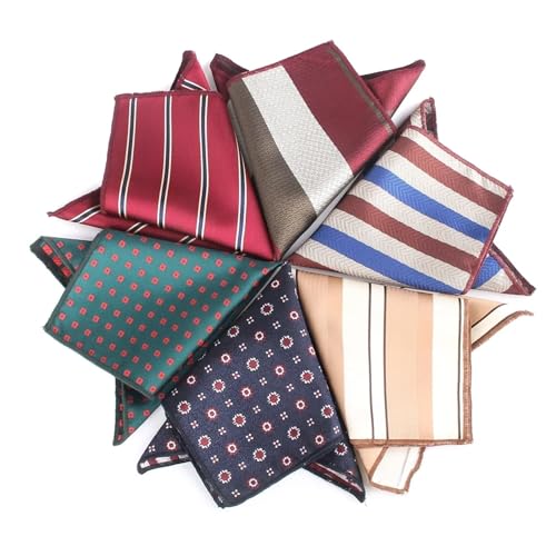 Pochette de costume rayée en tissu carré pour élégance homme
