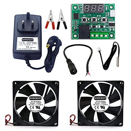 Image of Shockley Combo of XH-W1209 50~100 digital temperature controller thermostat combo (W12O9 +2 FAN)