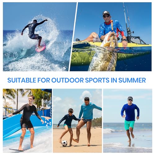 MEETWEE Herren Rash Guard Rash Vest Männer Langarm/Kurzarm UV Schutz T-Shirt Tops UPF 50+ Schnelltrocknend für Schwimmen Surfen Wassersport