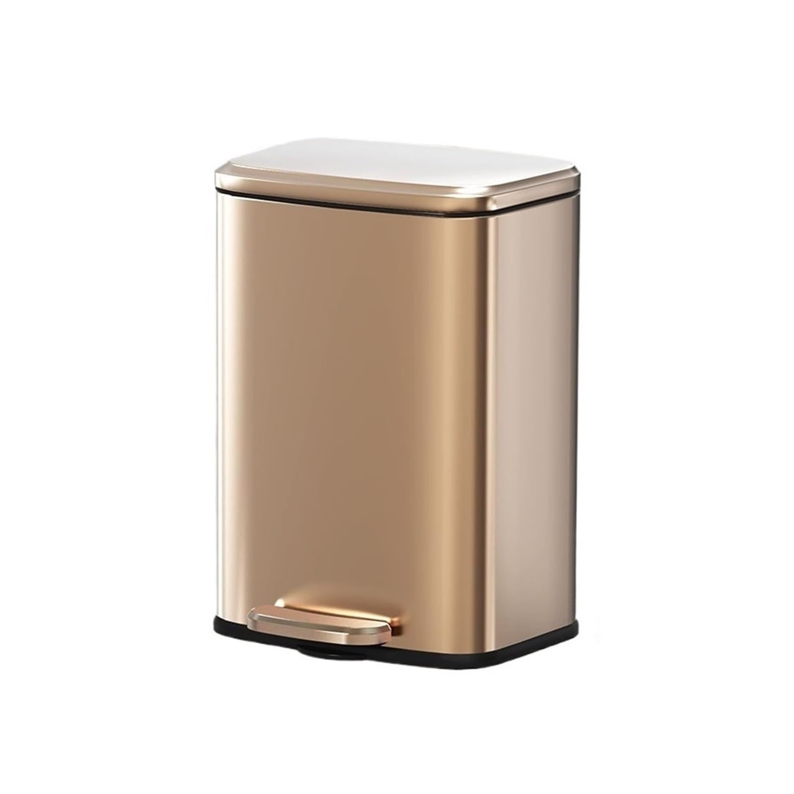 Trash Can Home kitchen recycling bin pedal type Garbage Can(Gold)