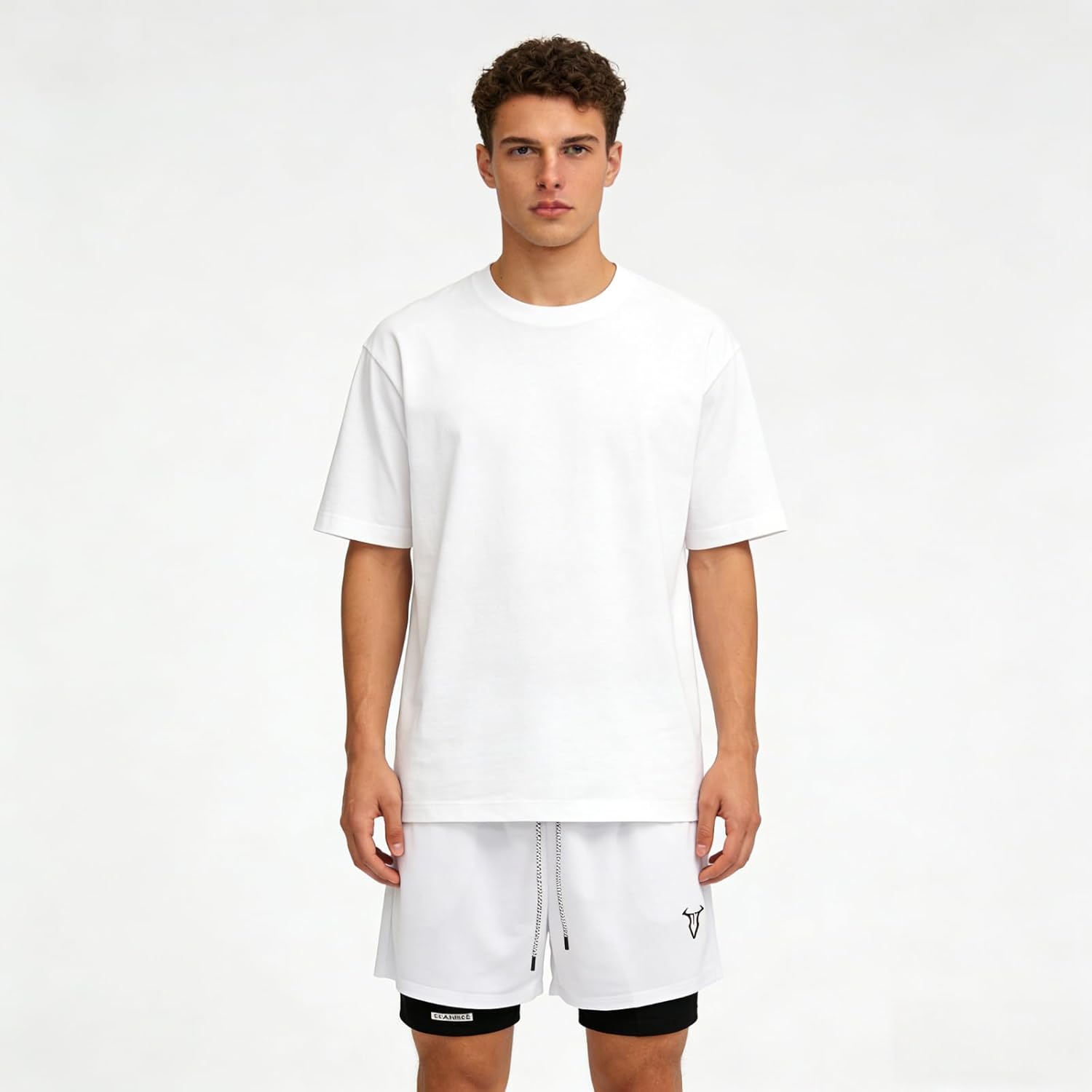 Men’s Athletic Running Shorts with Liner Double Layer Gym Workout Training Shorts for Fitness Running and Active Wear