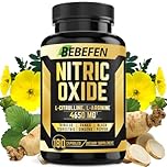 Nitric Oxide Supplements 4650mg - High Formula with L-Arginine, L-Citrulline, Tribulus, Panax Ginseng, Black Pepper - 180 Capsules