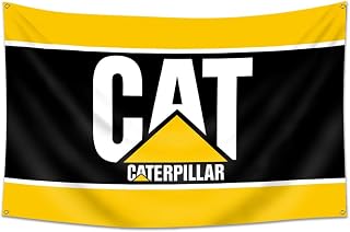 Caterpillar Flag 3x5Ft Banner for Man Cave Garage Shop Wall Decor Signs
