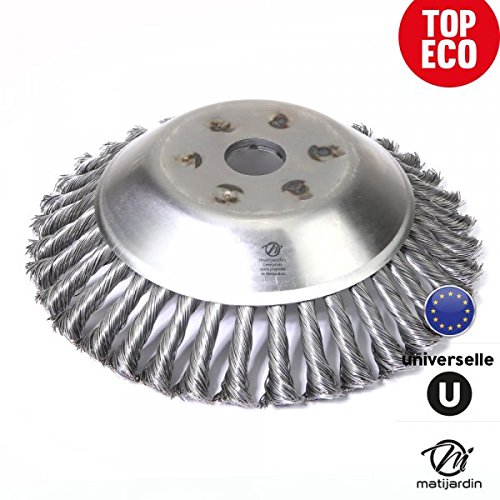 Testa con spazzola per diserbatura per decespugliatore, universale, diametro: 230 mm, alesatura 25,4 mm