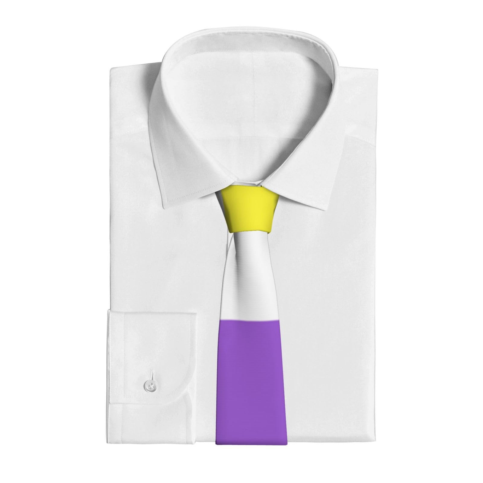 Non-Binary Pride Flag Novelty Skinny Men'S Necktie Perfect Formal Events Festive Occasions