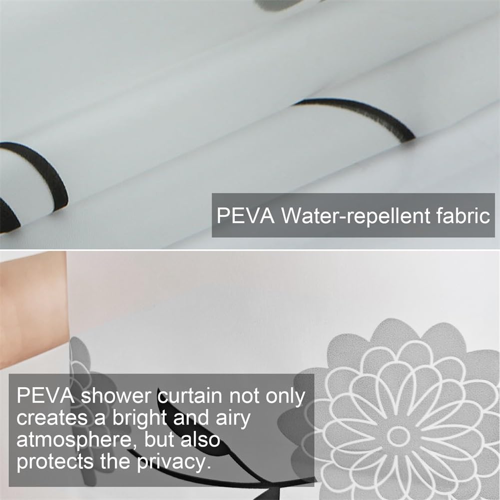 Lkw Ogechi Shower Curtain Flower Pattern Extra Large 180-300cm Wide - Image 3
