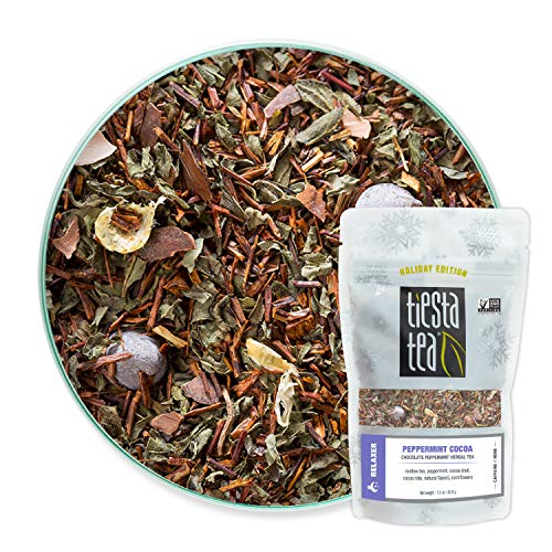 Tiesta Tea - Cozy Peppermint Cocoa, Loose Leaf Chocolate Peppermint Herbal Tea, No Caffeine, Hot & Ice Tea, 1.5 oz Pouch - 25 Cups, Natural Flavors, Rooibos Herbal Tea Loose Leaf