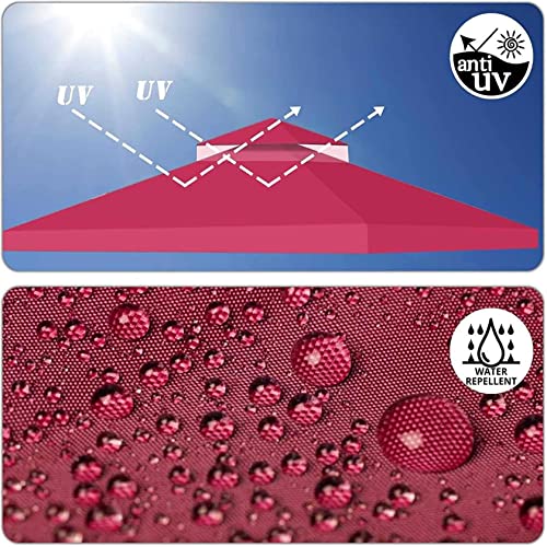 Faxioawa Gazebo Canopy Replacement Top Cover 10 X 10 Ft 2 Tier Waterproof Uv-Resistant 300D Oxford Cloth For Garden Outdoor Pergola Patio (Top Only) Blue #TOP3