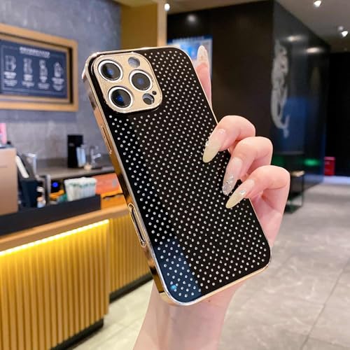 Coque Rigide Diamants iPhone 15 Pro Noir pour sublimer vos soirées et votre quotidien