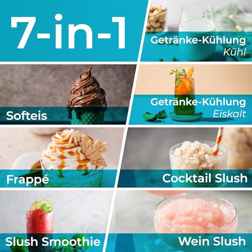 Foto von KLAMER Softeismaschine, Eismaschine & Slush Maschine mit 7 Programmen
