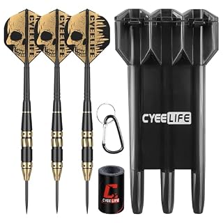 CyeeLife fléchettes pointe acier 24 g en laiton noir