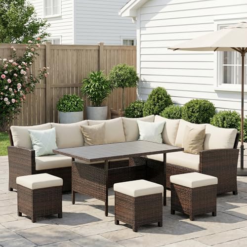 Wisteria Lane 7 Piece Patio Furniture Set, High Curved Back