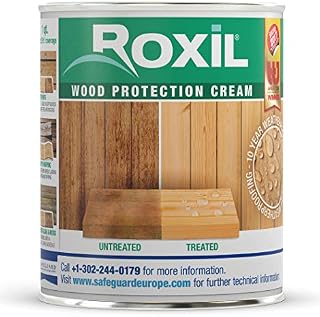 Roxil Wood Protection Cream (1 Quart) Instant Waterproofing Clear Treatment, Weatherproofs: Fences, Decking