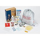 角利産業【防災14点セット】ラジオライト 保存水 給水バッグ 日本防炎協会認定品バッグ (非常持出袋)約幅390×高さ465mm