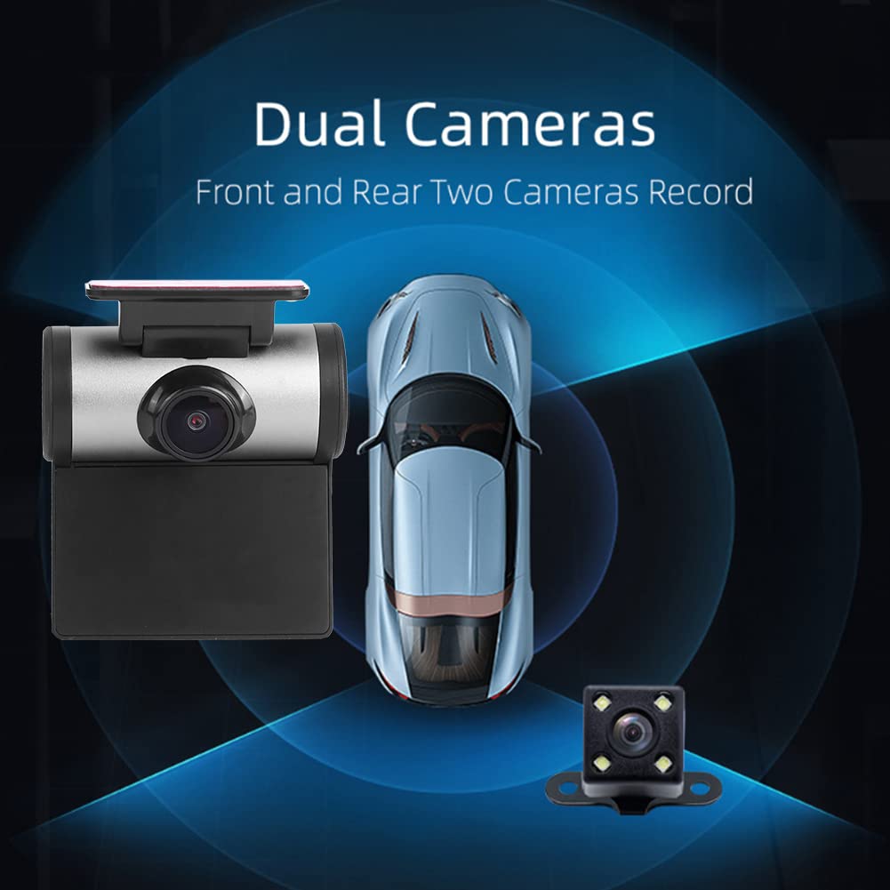 Dash Cam Anytek H1 IPS da 2,0", anteriore e posteriore, doppia | Display IPS con doppia registrazione anteriore e posteriore per la guida quotidiana