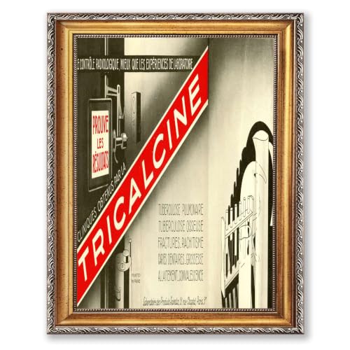 Framed Vintage French Radiology Calcium Poster