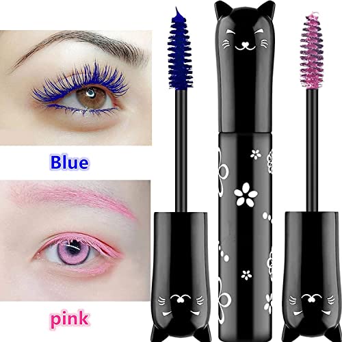 Pink Mascara Colored Mascara Eyes Makeup Best Waterproof Fast Dry Eyelashes Curling Lengthening Eye Lashes Party Stage Use #TOP4