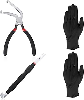 Gosknor Alicates de Desconexión Eléctrica para Coche, Alicates Conectores Eléctricos & Separador Conectores Electrical Disconnect Pliers Herramienta Línea Combustible para Tapones Tipo Pestaña Presión