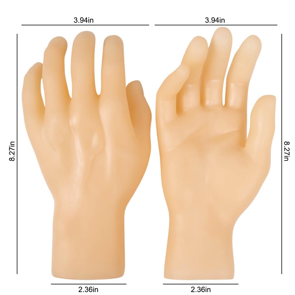 2 sztuki model ręczny wielokrotnego użytku manicure ćwiczenia ręce lewej i prawej ręki mężczyźni kobiety symulacja model dłoni rekwizyty do stojaka wystawowego centrum handlowego, kolor skóry